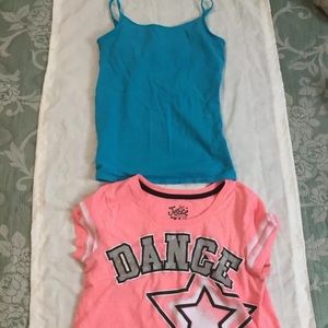 Belly shirt and tank top size 12 girls